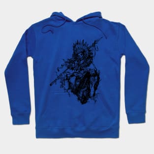 Apache Skull Warrior on Horse Hoodie